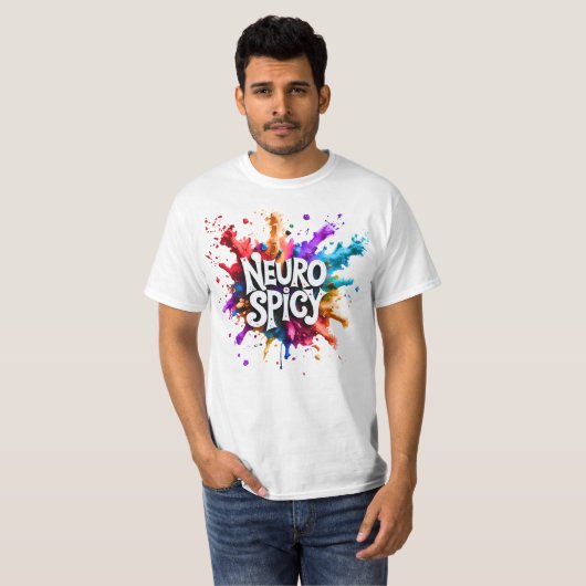 NEUROSPICY neurodiversity autism adhd dyslexia Tシャツ (正面フル)
