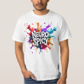 NEUROSPICY neurodiversity autism adhd dyslexia Tシャツ (正面)