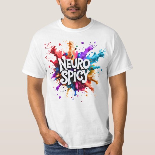 NEUROSPICY neurodiversity autism adhd dyslexia Tシャツ (正面)