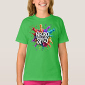 NEUROSPICY neurodiversity autism adhd dyslexia Tシャツ (正面)