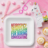 Neurospicy Too Much Flavor ND Plates ペーパープレート (パーティー)