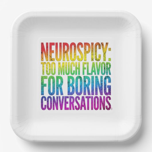 Neurospicy Too Much Flavor ND Plates ペーパープレート (正面)