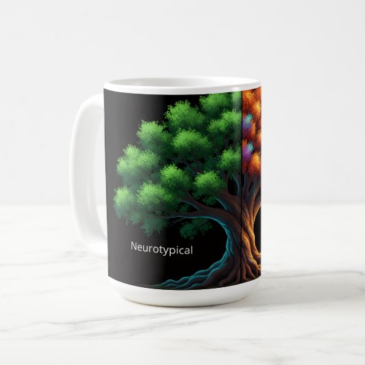 Neurotypical vs. Neurodiverse コーヒーマグカップ (正面左)