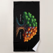 Neurotypical vs. Neurodiverse ビーチタオル (正面)