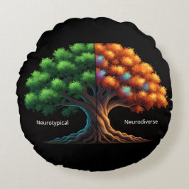 Neurotypical vs. Neurodiverse ラウンドクッション