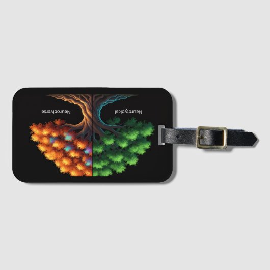 Neurotypical vs. Neurodiverse ラゲッジタグ (正面横)