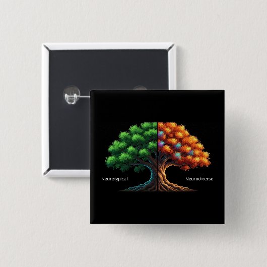Neurotypical vs. Neurodiverse 缶バッジ (正面&裏面)