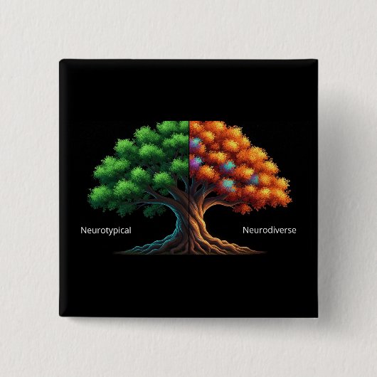 Neurotypical vs. Neurodiverse 缶バッジ (正面)