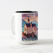 Neuschwanstein城水の色 – トワイライト魔法 ツートーンマグカップ (正面左)