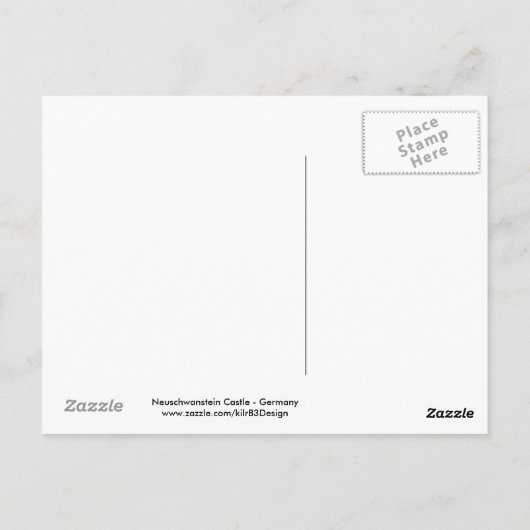 Neuschwanstein城 – ドイツ – はがき (裏面)