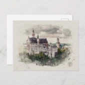 Neuschwanstein Briefkaart ポストカード (正面/裏面)