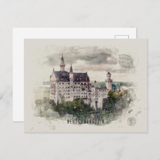 Neuschwanstein Briefkaart ポストカード (正面/裏面)