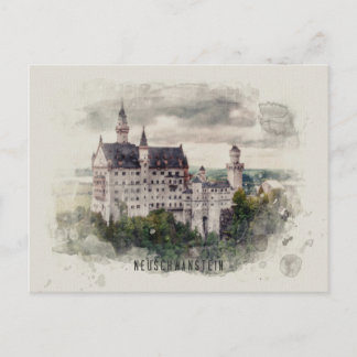Neuschwanstein Briefkaart ポストカード