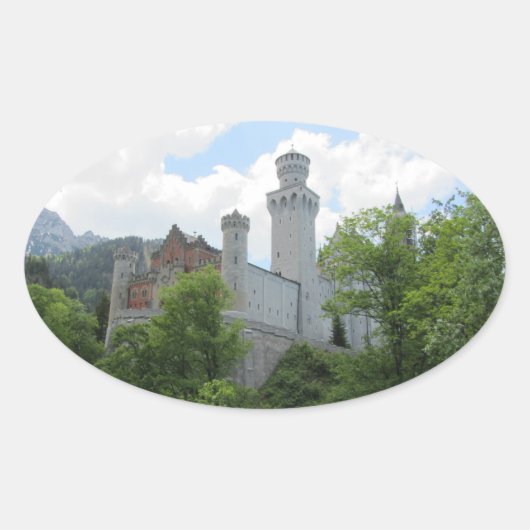 Neuschwanstein Castle – ドイツ 楕円形シール (正面)