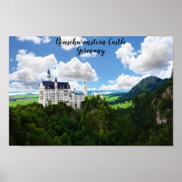 Neuschwanstein Castle Bavariaドイツ写真 ポスター