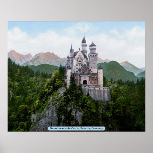 Neuschwanstein Castle, Bavaria, Germany ポスター (正面)