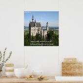 Neuschwanstein Castle & Germanことわざポスター ポスター (キッチン)