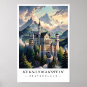 Neuschwanstein Castle Germany Wall Art, Bavaria ポスター (正面)