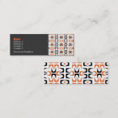 Neutraのレトロのプロフィールカード スキニー名刺 (正面/裏面)