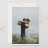 Neutral エレガント Wildflower Photo結婚's セーブザデート (裏面)