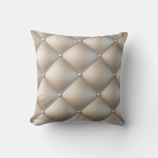 Neutral 3D Diamond Throw Pillow: AccessorizedPearl クッション (正面)