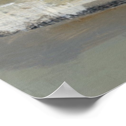 Neutral Abstract Gray Print | Silvia Vassileva ポスター (角)