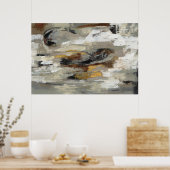 Neutral Abstract Gray Print | Silvia Vassileva ポスター (キッチン)