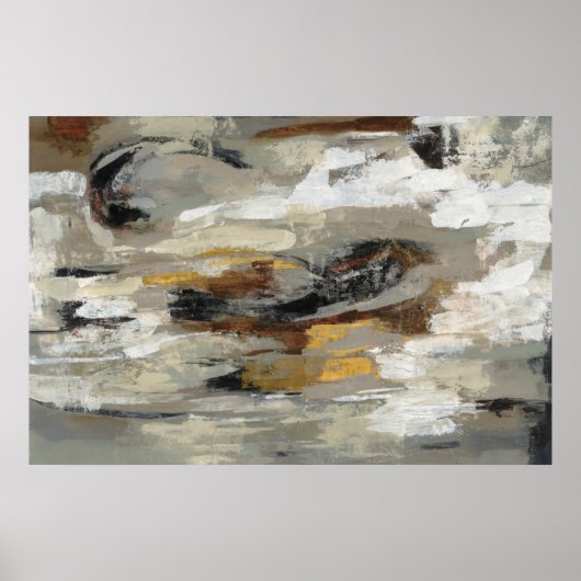 Neutral Abstract Gray Print | Silvia Vassileva ポスター (正面)