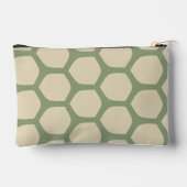 Neutral Abstract Green & Beige Minimal Pattern アクセサリーポーチ (裏面)