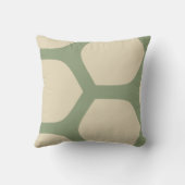 Neutral Abstract Green & Beige Minimal Pattern クッション (裏面)