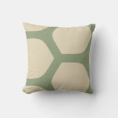 Neutral Abstract Green & Beige Minimal Pattern クッション (正面)