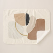 Neutral Abstract Shapes | Minimal Modern Fine Art  シェルパブランケット (正面(横))