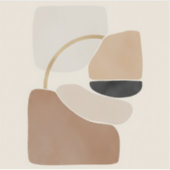 Neutral Abstract Shapes | Minimal Modern Fine Art  シール (正面)