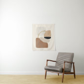 Neutral Abstract Shapes | Minimal Modern Fine Art  タペストリー (インサイチュ)