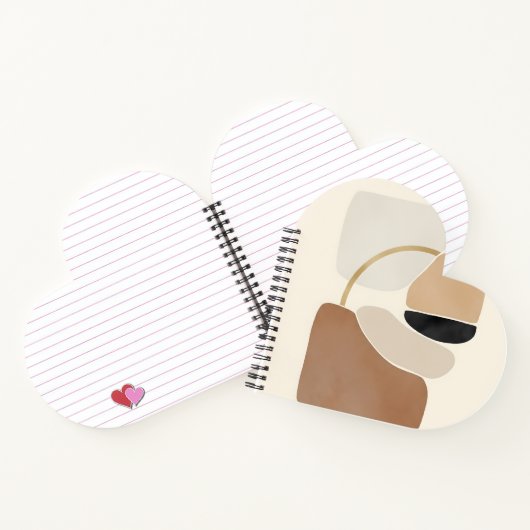 Neutral Abstract Shapes | Minimal Modern Fine Art  ノートブック (内部)