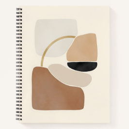 Neutral Abstract Shapes | Minimal Modern Fine Art  ノートブック