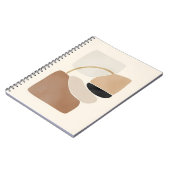 Neutral Abstract Shapes | Minimal Modern Fine Art  ノートブック (左側)