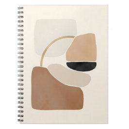 Neutral Abstract Shapes | Minimal Modern Fine Art  ノートブック