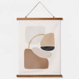 Neutral Abstract Shapes | Minimal Modern Fine Art  吊り下げ型タペストリー