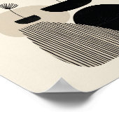 Neutral Abstract Vase Art ポスター (角)