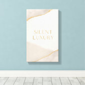 Neutral Aesthetic Canvas – Quiet Luxury Home Decor キャンバスプリント (インサイチュ (ウッドフロア))