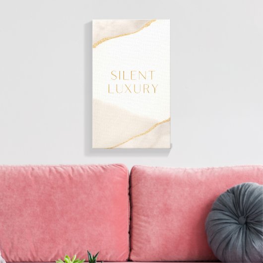 Neutral Aesthetic Canvas – Quiet Luxury Home Decor キャンバスプリント (インサイチュ (リビング))