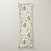 Neutral Aesthetic Mushroom Fungi Seamless Pattern ボディピロー (裏面 (縦))