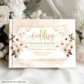 Neutral and Gold Boho Autumn Wedding Guest Book ゲストブック