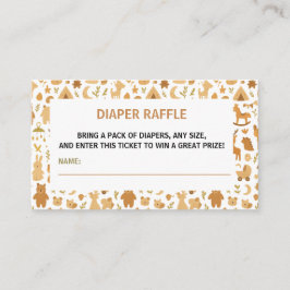 Neutral Baby Boy Shower | Cute Safari Animal エンクロージャーカード