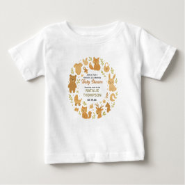Neutral Baby Boy Shower | Cute Safari Animal ベビーTシャツ
