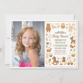 Neutral Baby Boy Shower | Cute Safari Animal 招待状 (正面)