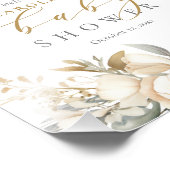 Neutral Baby In Bloom Baby Shower Welcome Sign フォトプリント (角)