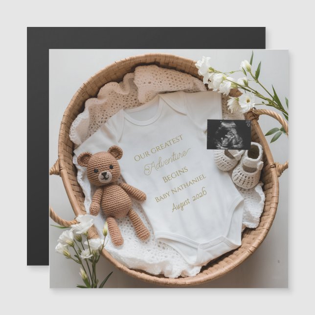 Neutral Baby Reveal Pregnancy announcement gift (正面/裏面)