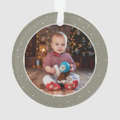 Neutral Baby’s 1st Christmas Train Keepsake Photo オーナメント (裏面)
